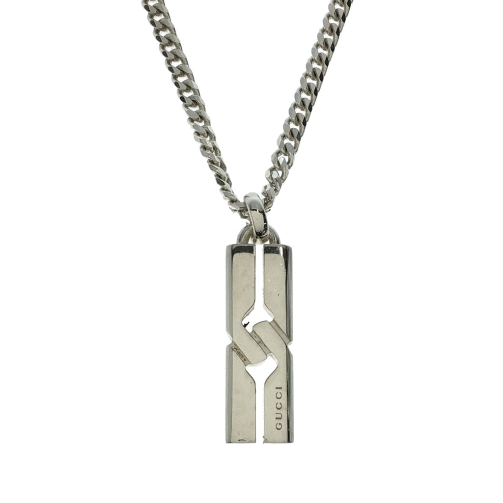 Double Gucci Knot Pendant Necklace