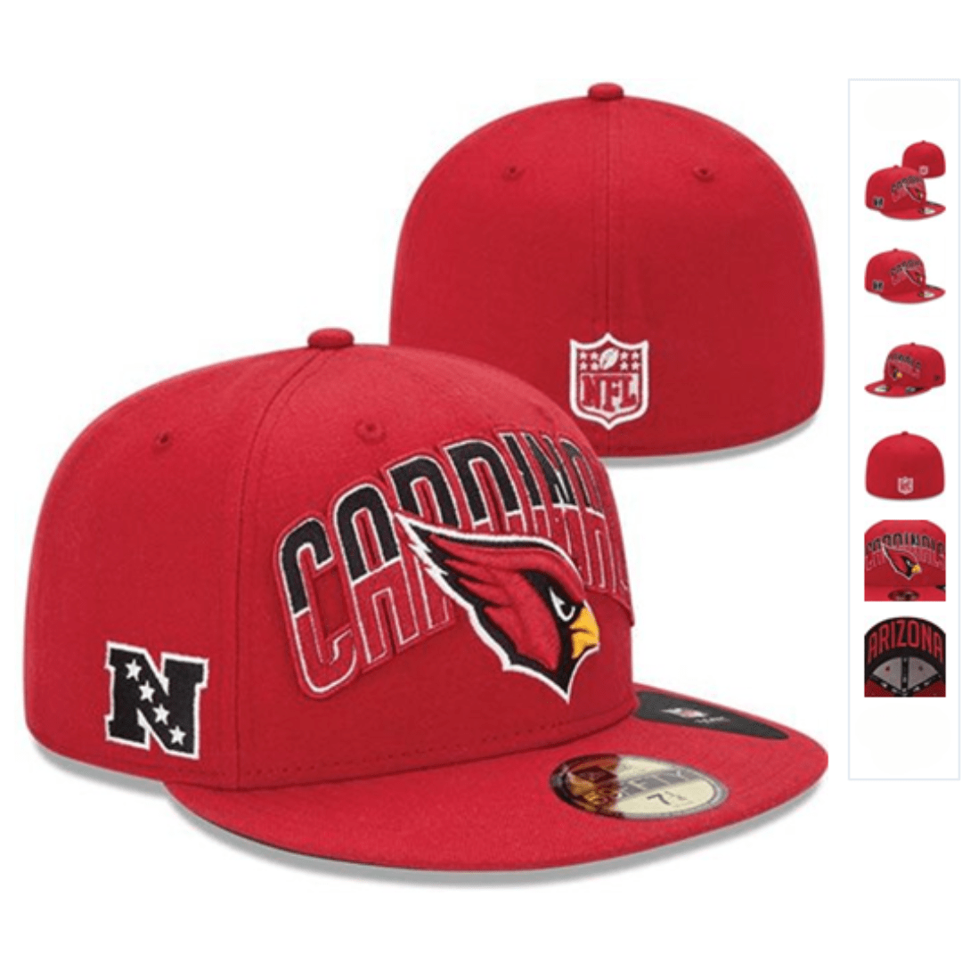 Arizona Cardinals Red Fitted Hat with Team Logo and NFL Design