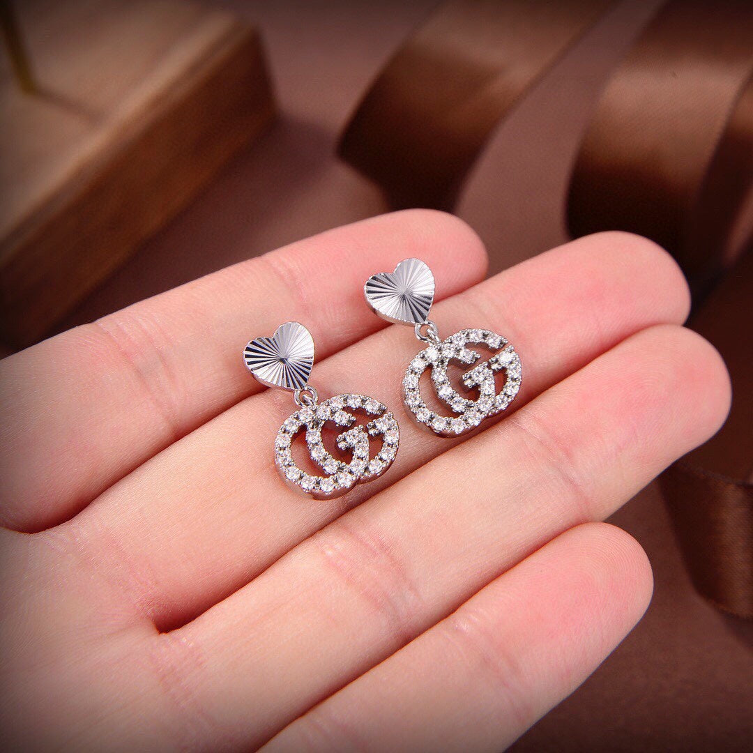 18K Double Gucci Running Earrings