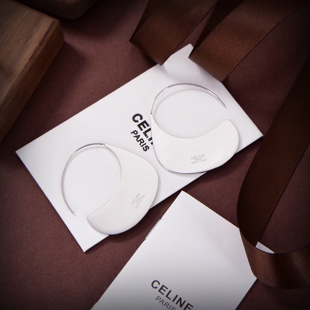 18K Celine Bag Pendant Earrings